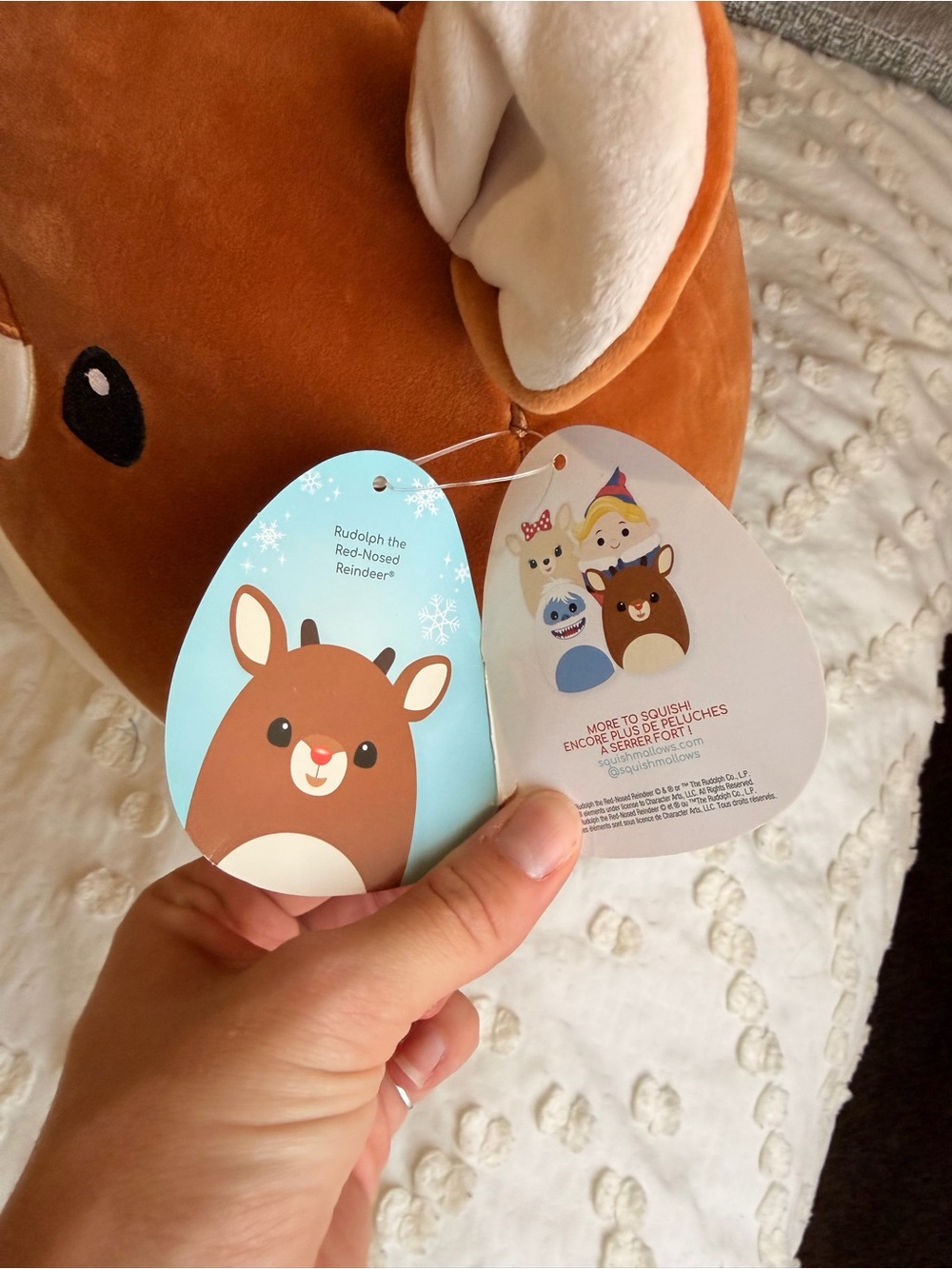 Squishmallow - Rudolph Red Nose Reindeer Style Plush - 13 in - Picture 3 of 8